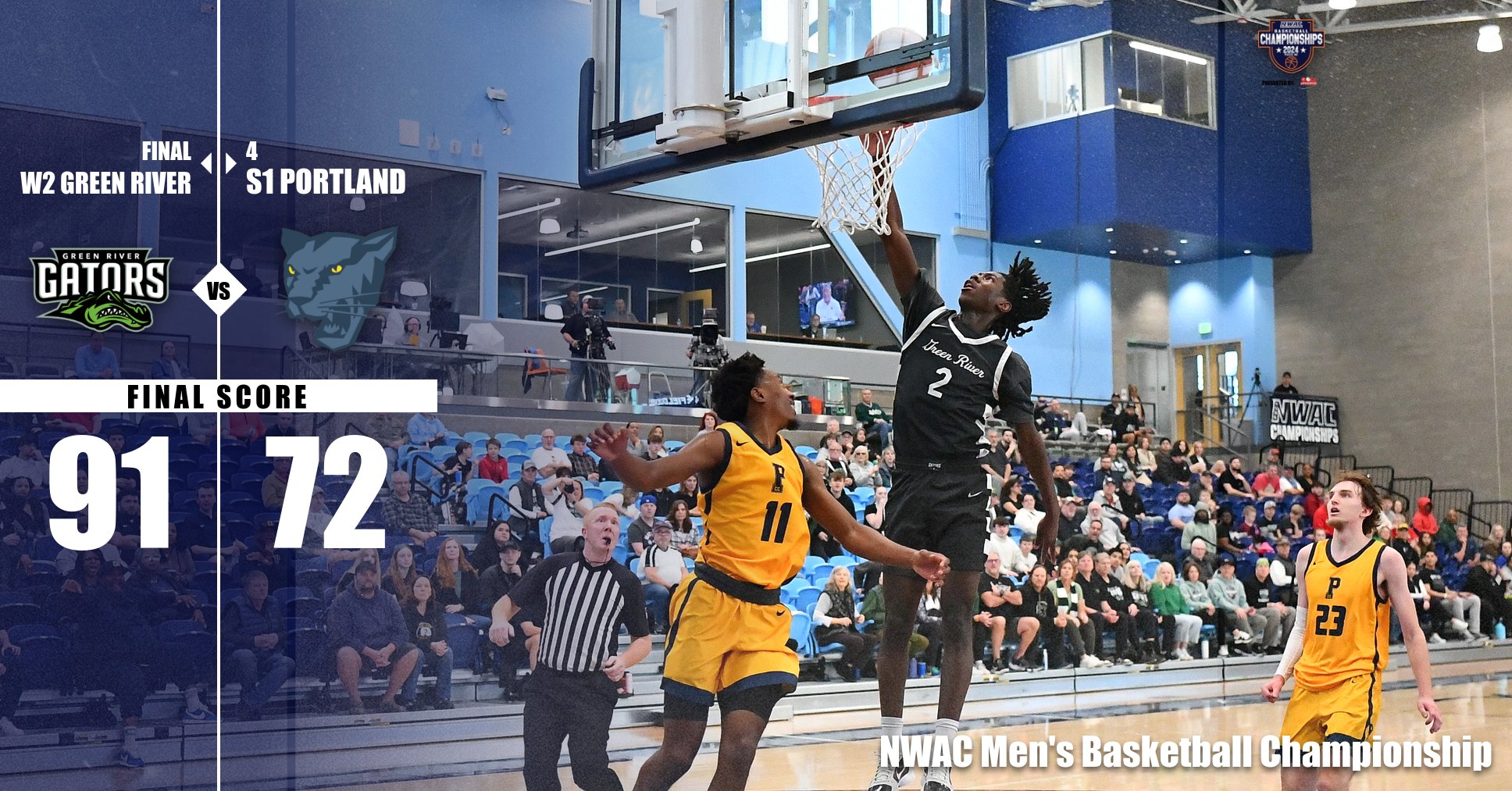 Starting 5 Leads Gators to NWAC Finals, Defeat Portland 91-72
